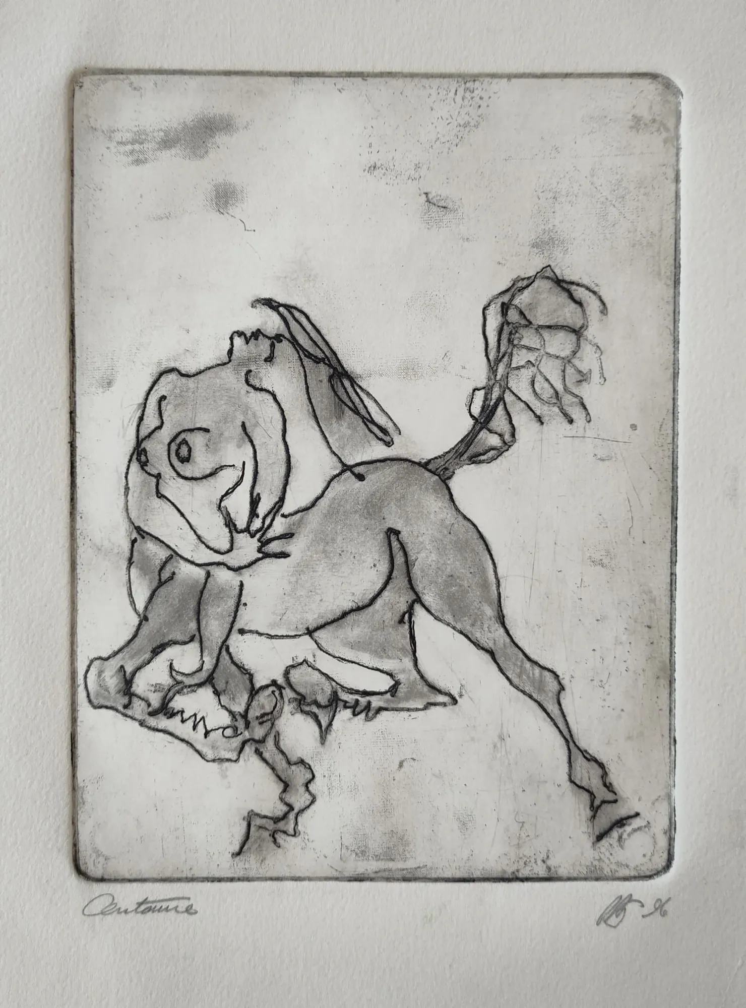 Centaur, Etching by Bruce Thomson
