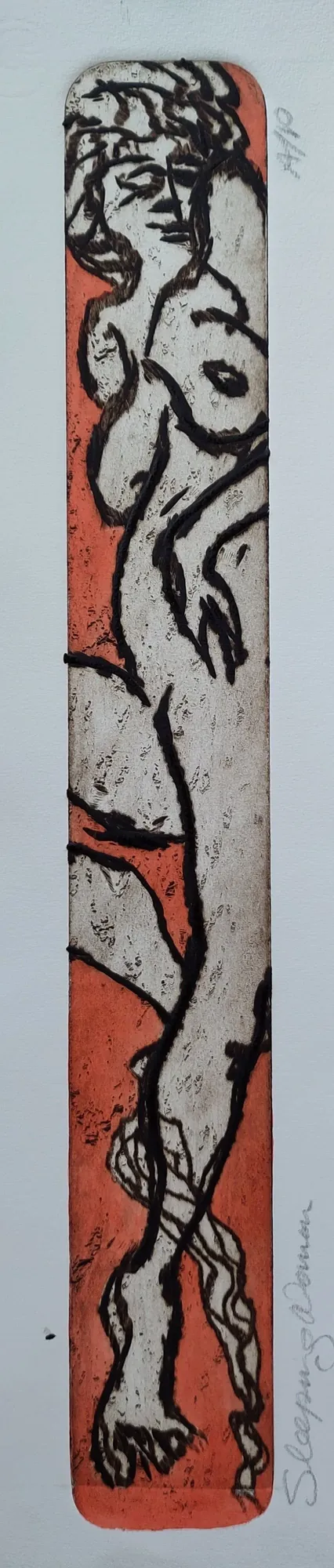 Sleeping Woman, Etching by Bruce Thomson