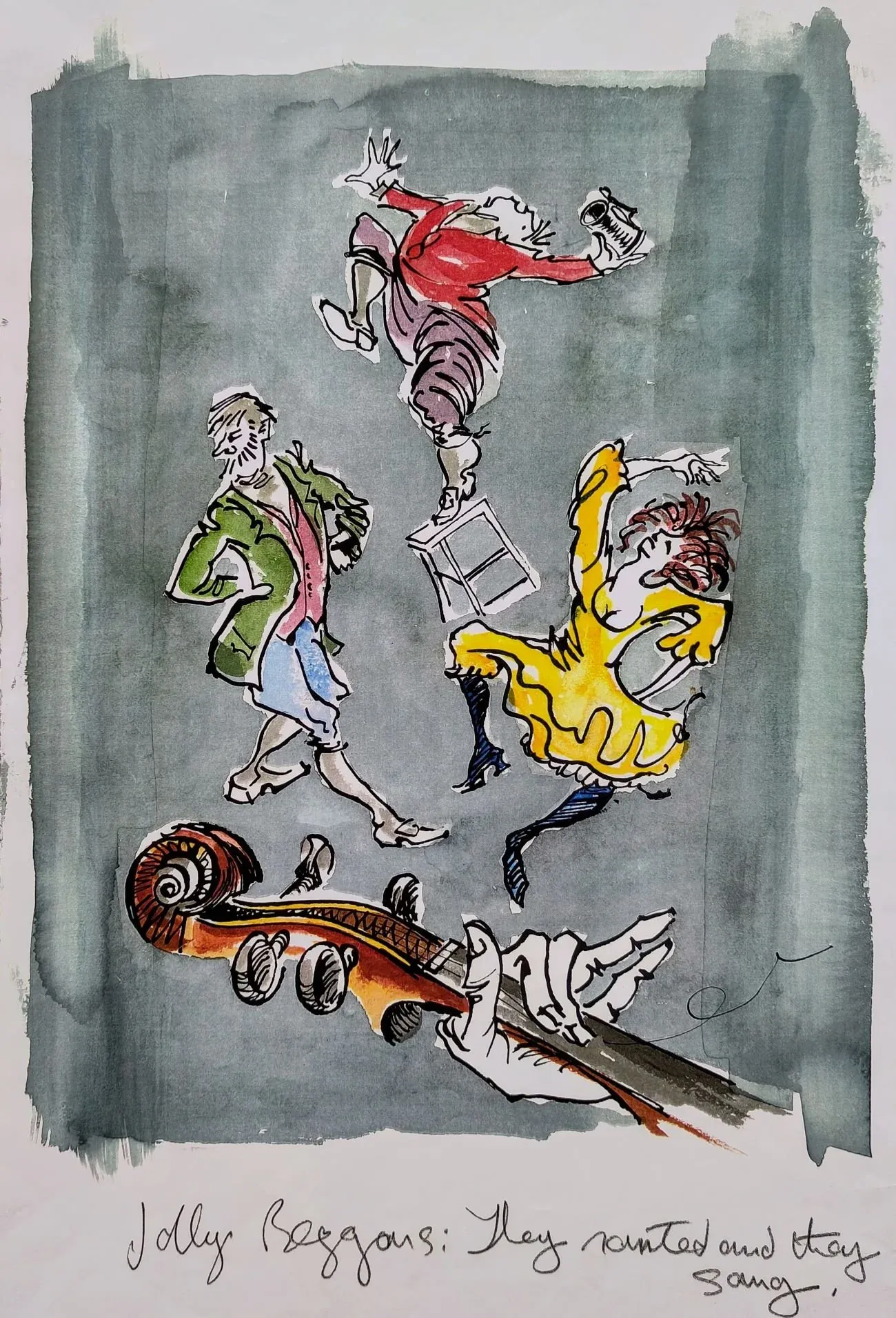 They Danced and They Sang, a Jolly Beggars illustration by Bruce Thomson