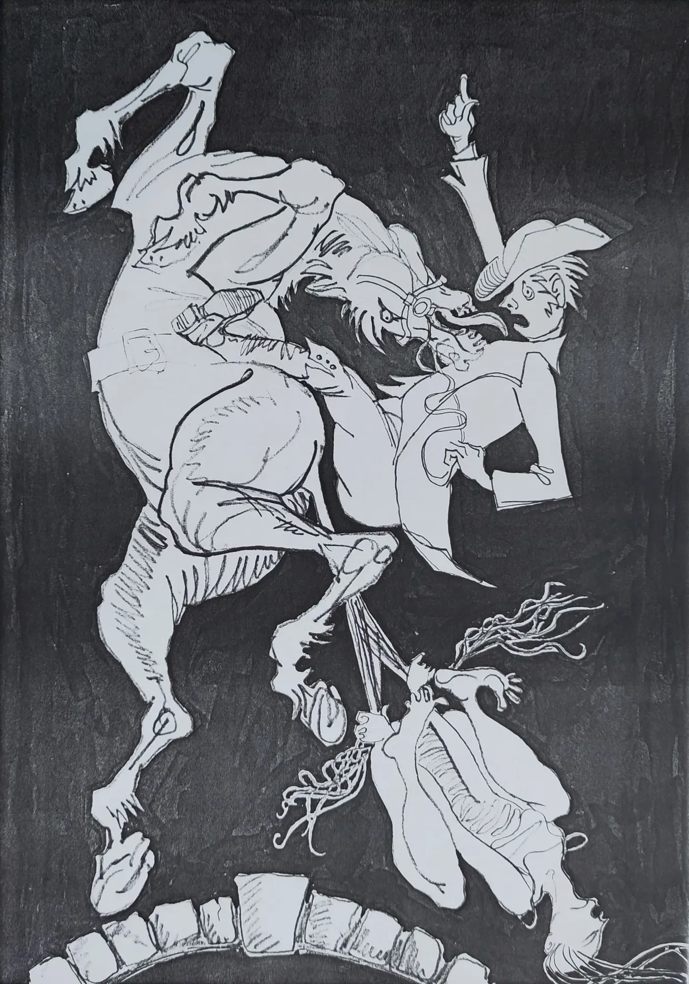 The Leap, a Tam o' Shanter illustration by Bruce Thomson