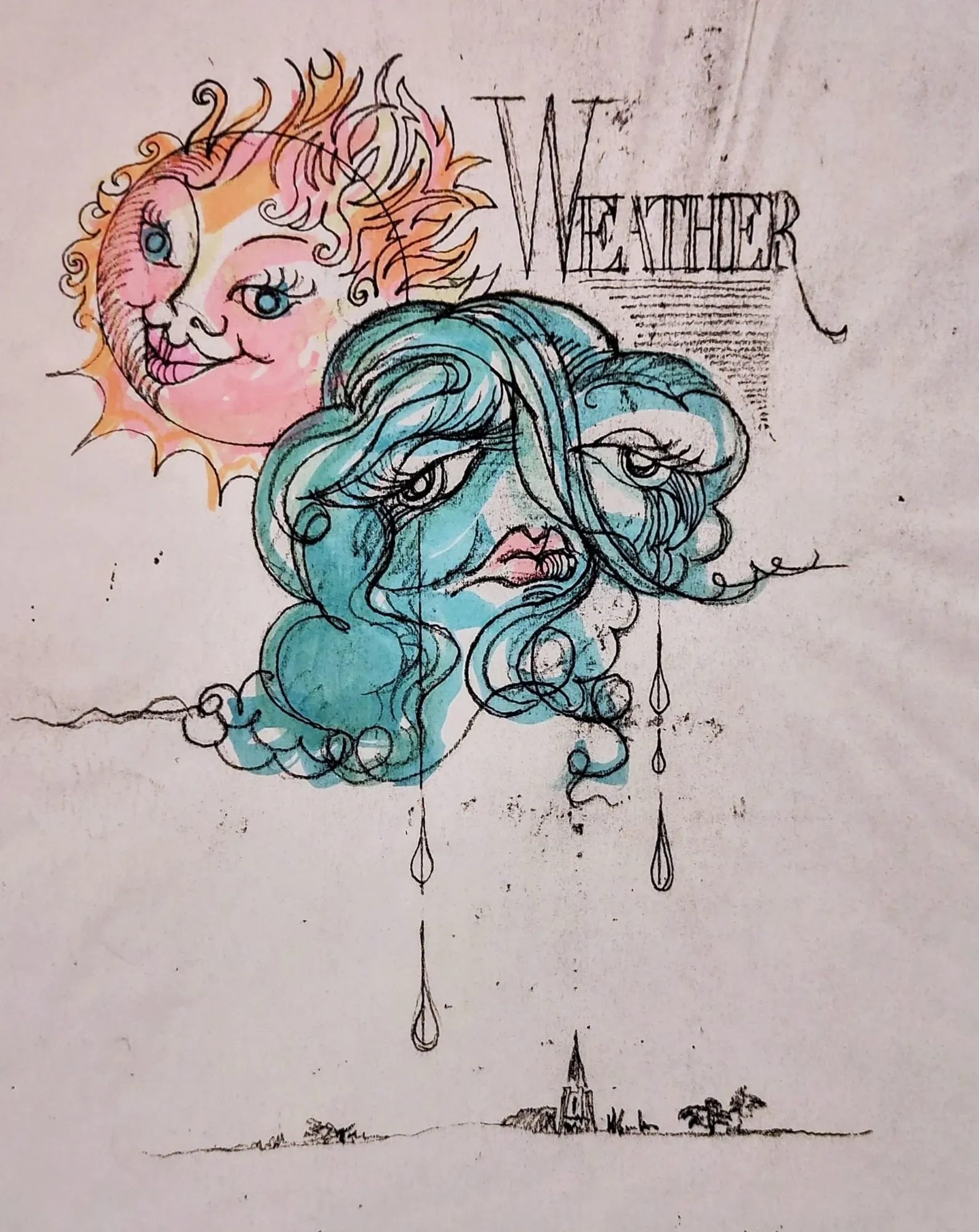 Weather, a Letter home illustration by Bruce Thomson